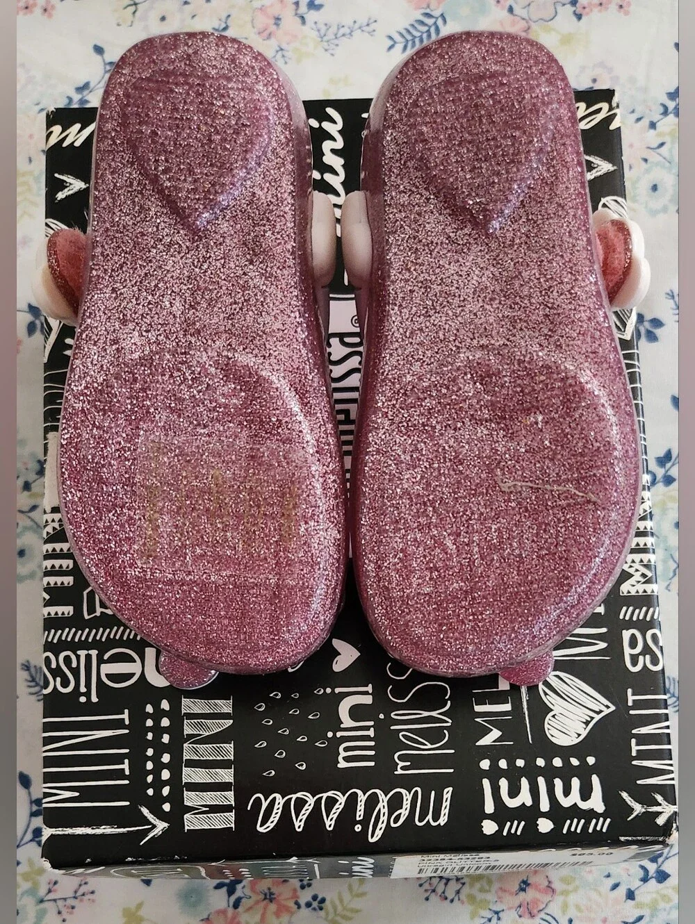 **NEW** Mini Melissa Sz 5 Pink Glitter Unicorn Baby Girl Mary Janes Retail $65